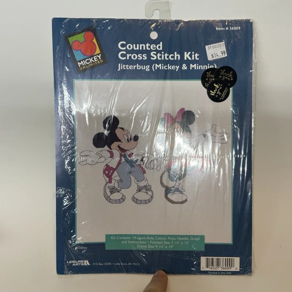 Disney Mickey Mouse Unlimited Counted Cross Stitch Kit Jitterbug‎ Minnie 36009