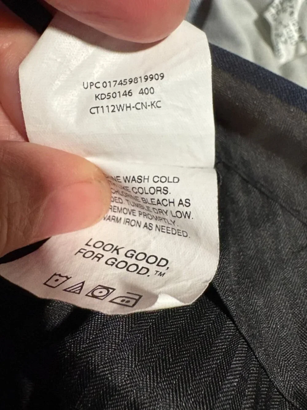 Kenneth Cole Reaction Navy Blue Dress Pants Mens 36x32 Flat Front Career
