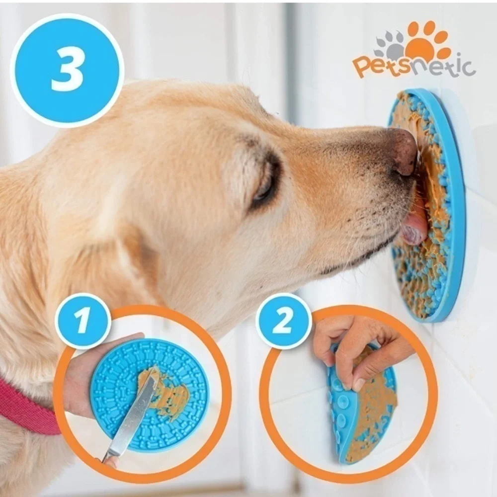 Brand New Petsnetic Dog Lick Mats w/ Suction Dog Brush Set Grooming Distraction