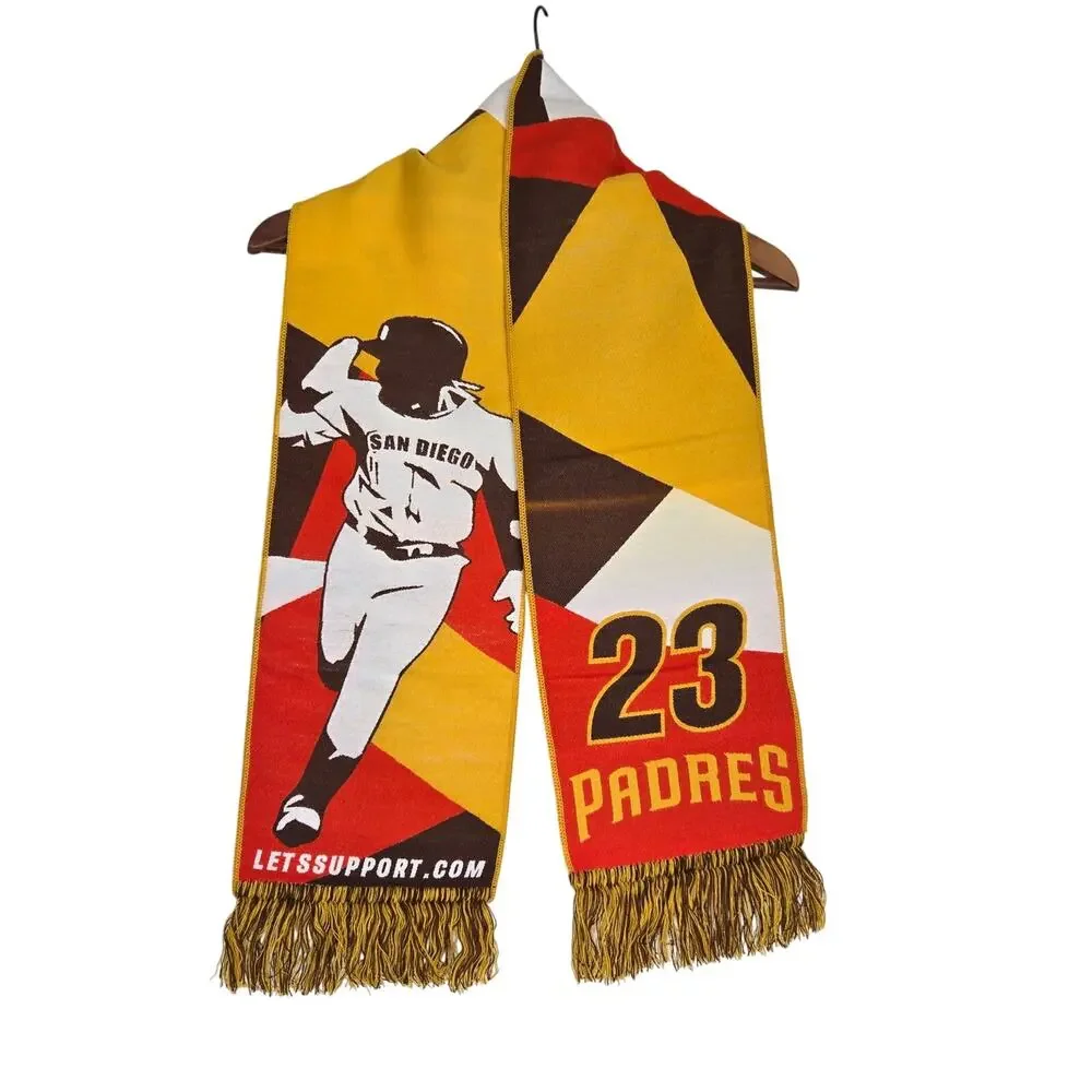 SD Padres Opening Commemorative Scarf Featuring Tatis Jr & Machado Brand New 55