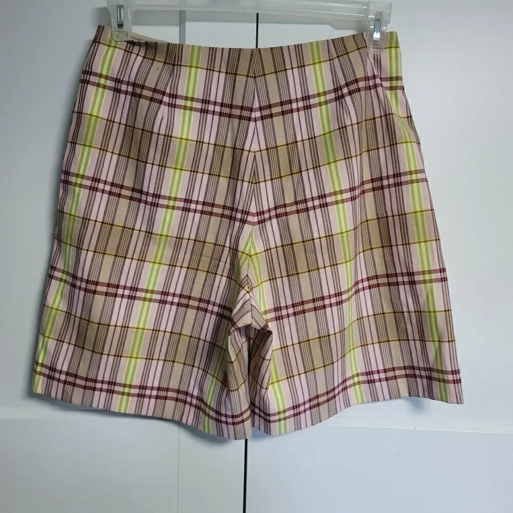 Topshop plaid bermuda