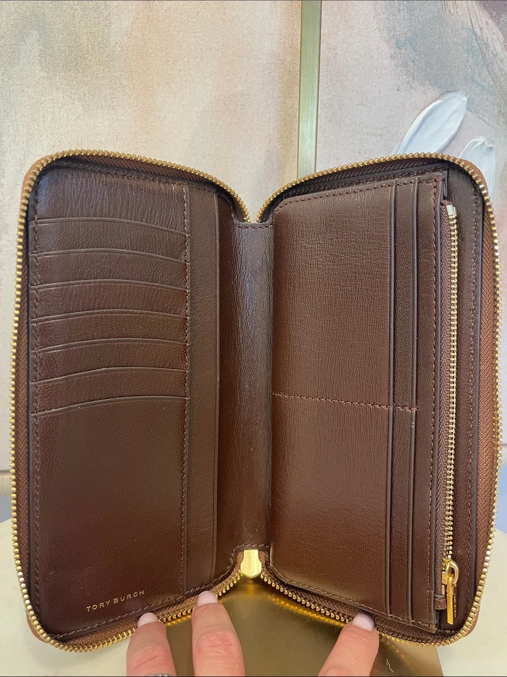 Tory Burch cognac leather