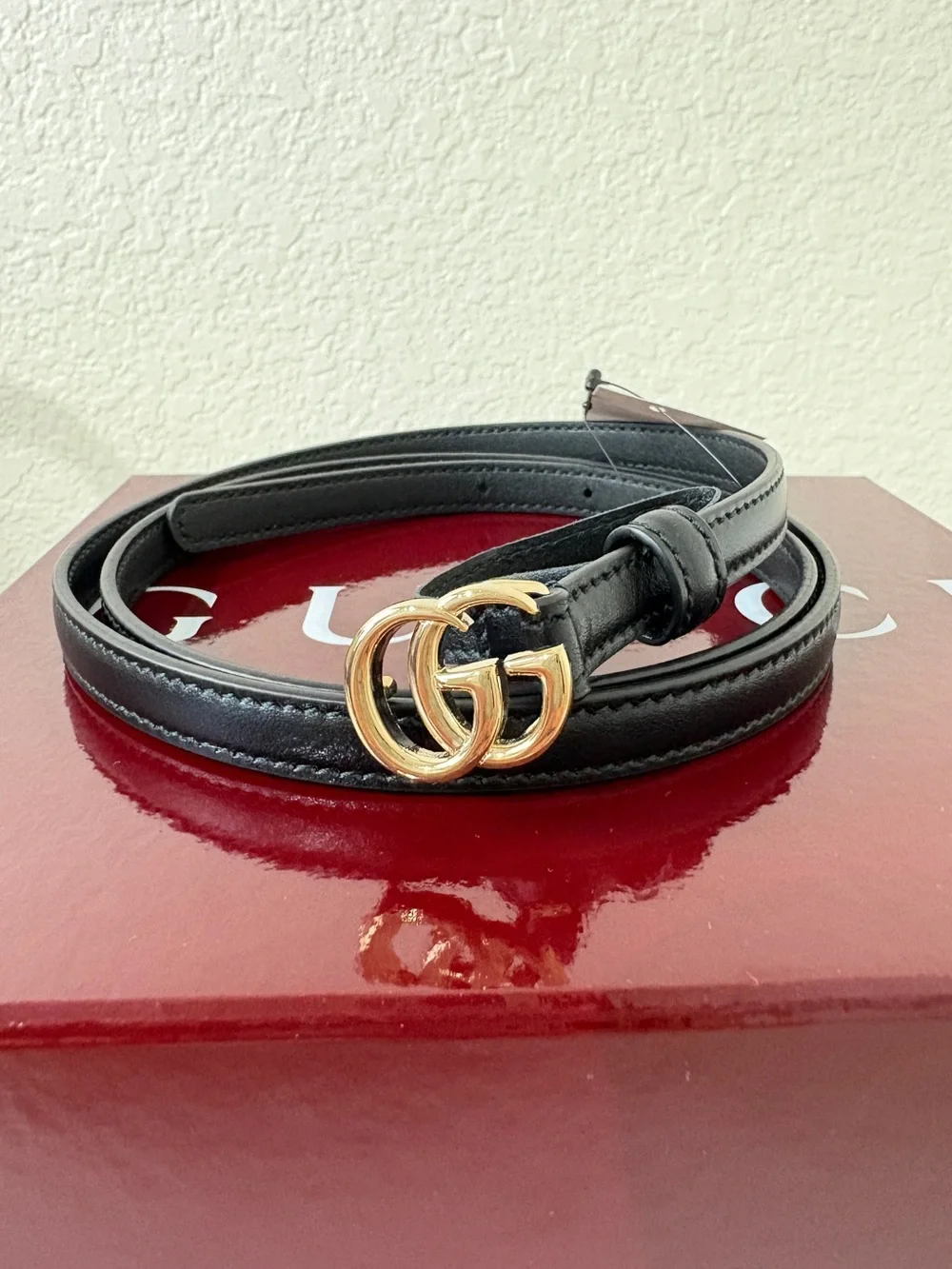 Gucci Leather GG Belt 95cm
