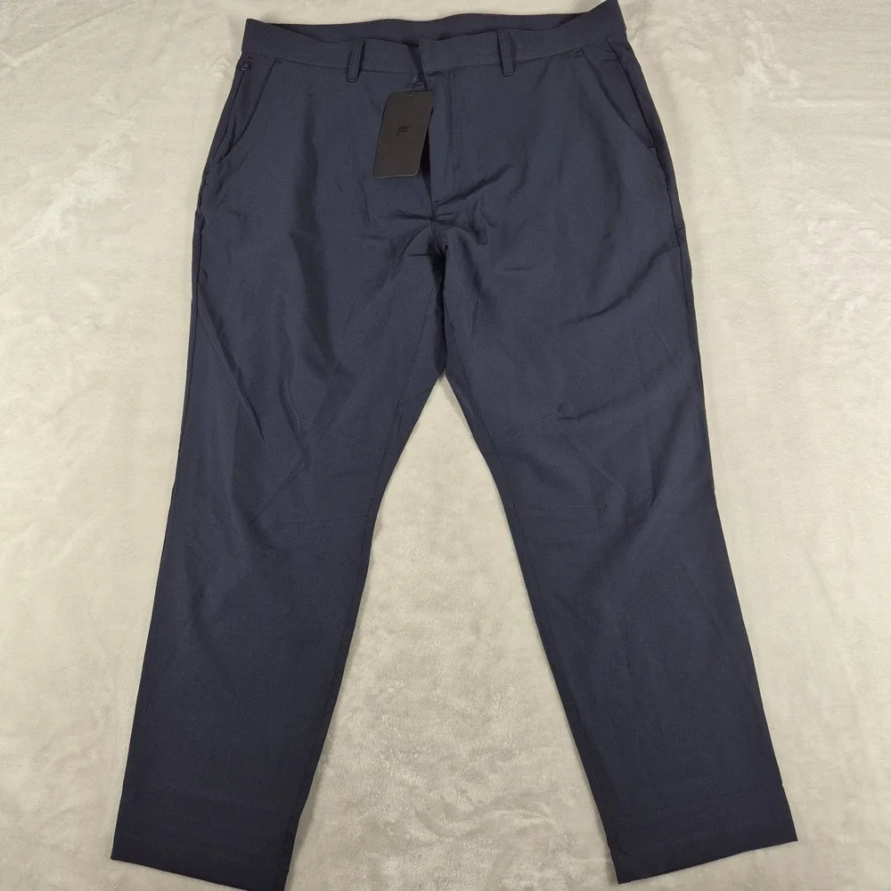 Fabletics The Only Pant Men's 35x30 Navy Blue Stretch Lightweight Tech NWT