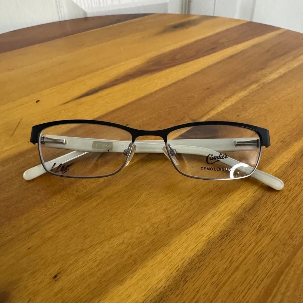 Candie’s C Onix BLK Black Half‎ rim cat eye eyeglasses frames 50 16 135
