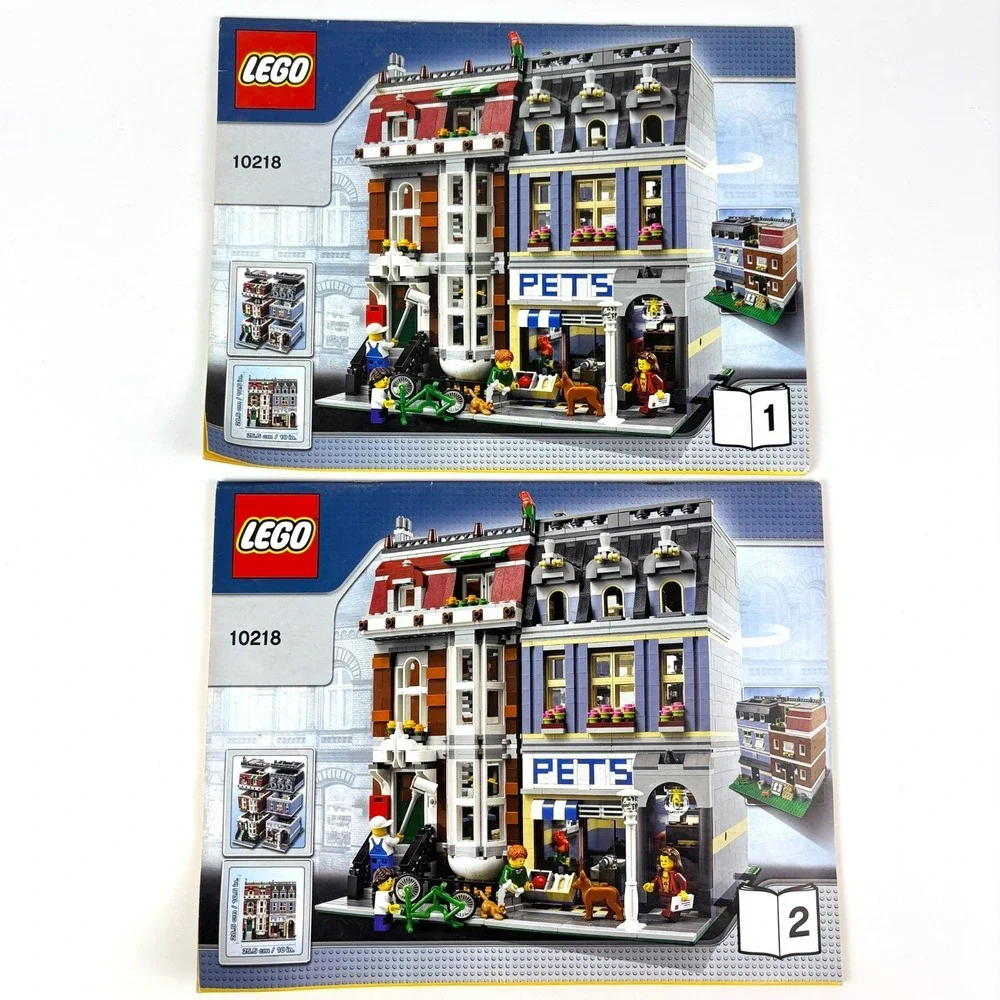 Lego Creator Expert Pet Shop 10218 Instruction Manuals Books‎ 1 & 2 Only Modular