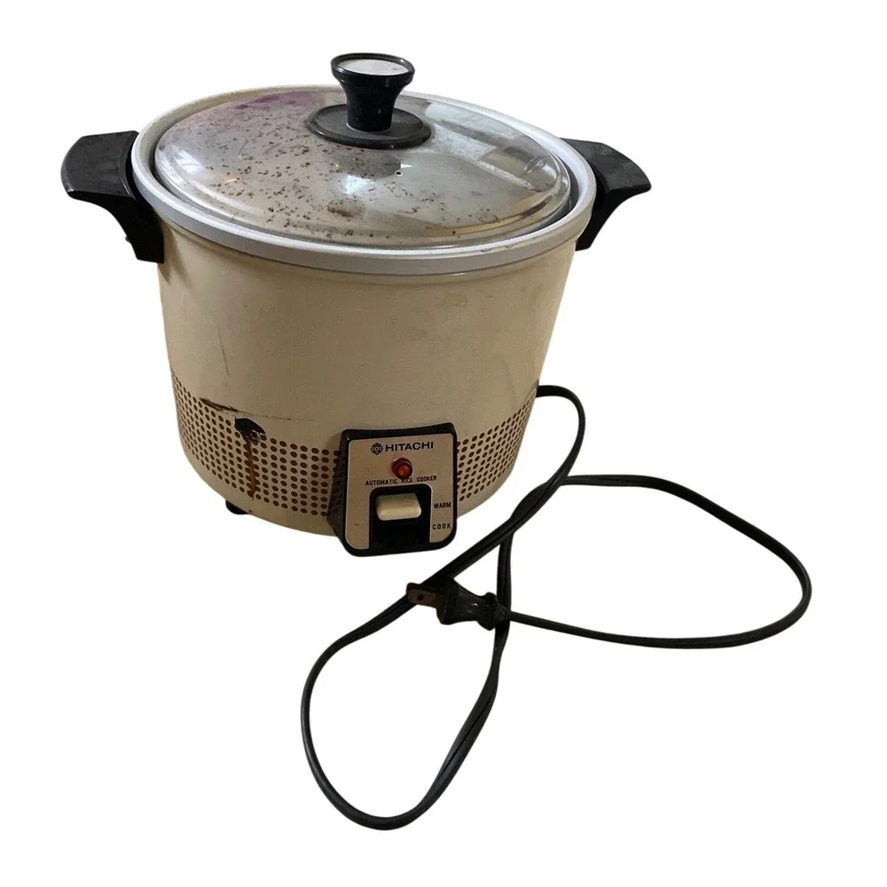 Vintage Hitachi‎ RD 405F Automatic Rice Cooker Steamer Beige 120V