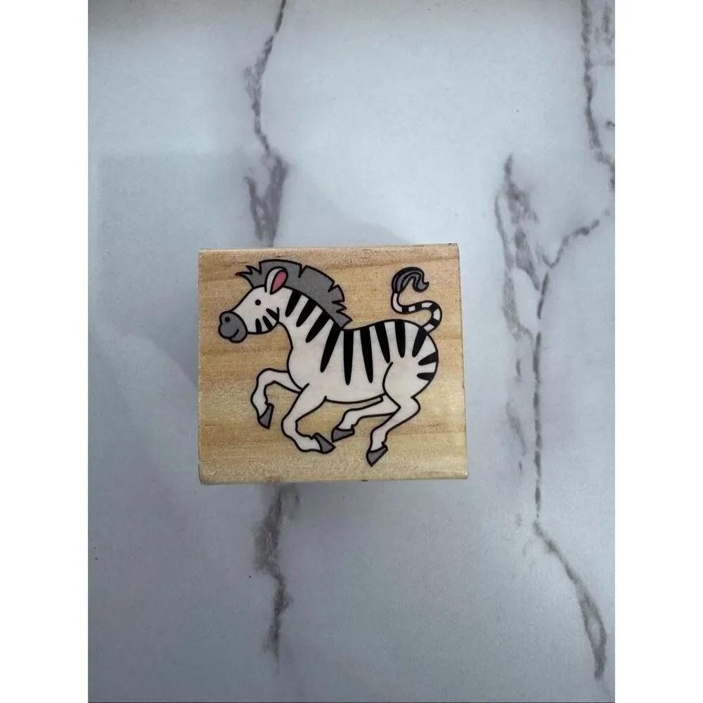 New Cartoon Zebra Rubber Stamp