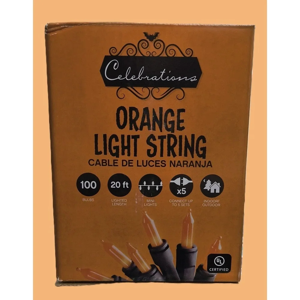 Celebrations Halloween Light String 100/box 2 Box Lot Total 200‎ Lights