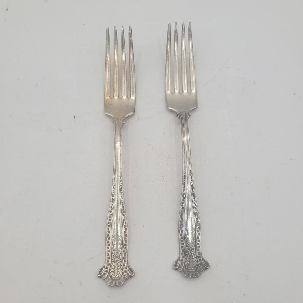 2 AS Co‎ World Brand Dinner Forks Replacement Stainless Dinner Fork Wreath Bow
