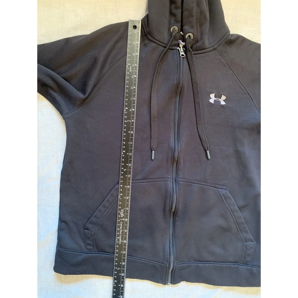 Under Armour Jacket Boys Size Small Black Full Zip‎ Hood