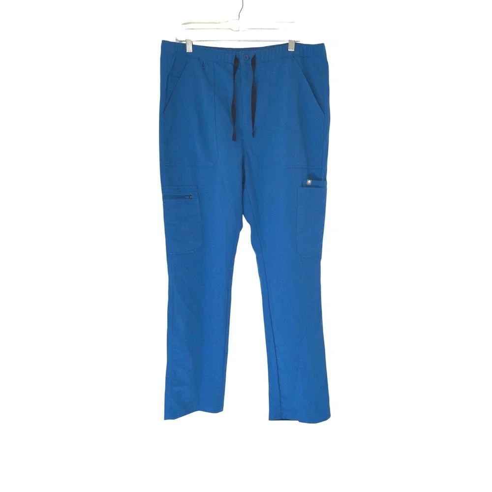 Figs Cairo Cargo Scrub Pants Men's Royal Blue Medical Nursing Doctor Large