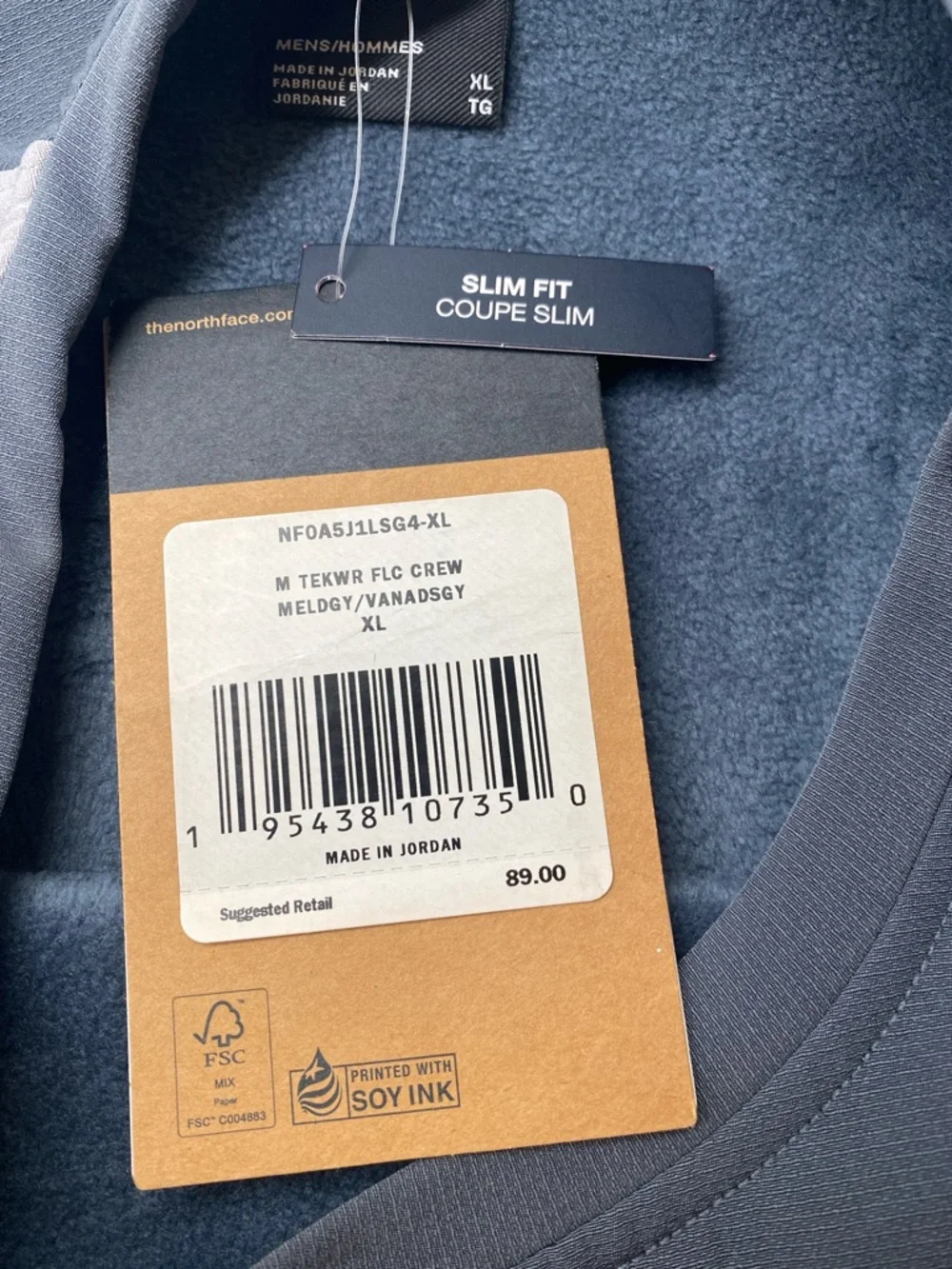 The North Face light gray