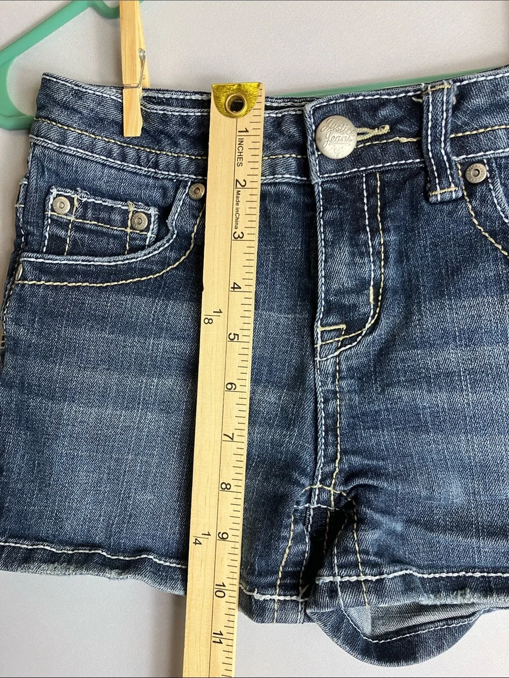 Justice 12 button denim
