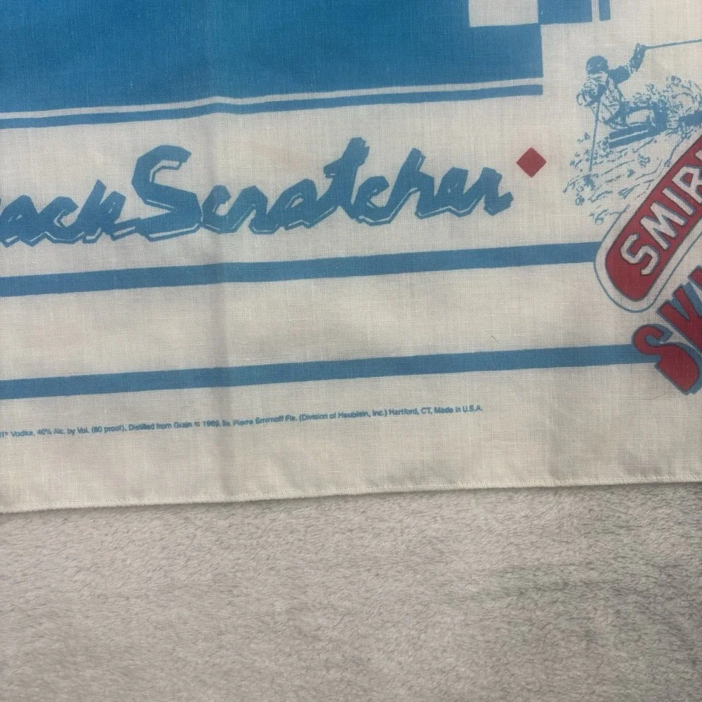 VTG Smirnoff Ski Trials Back Scratcher Face Plant Scarf Rectangle Bandana
