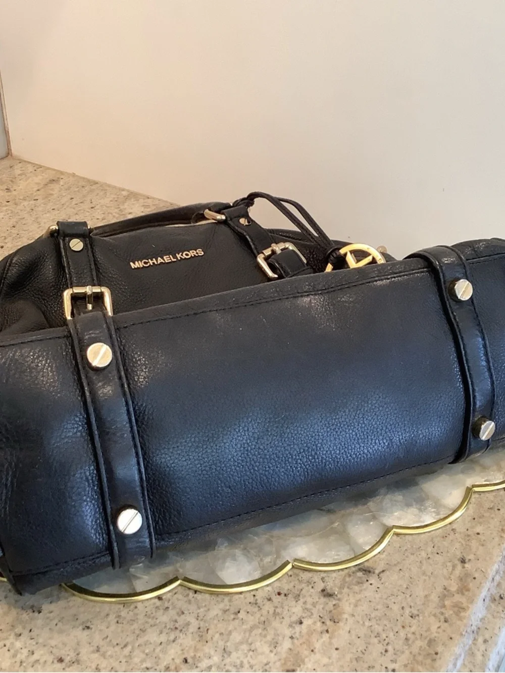 Michael Kors structured leather