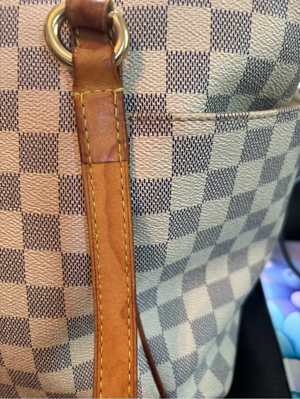 Authentic Louis Vuitton Discontinued Totally MM Tote – Damier Azur Canvas