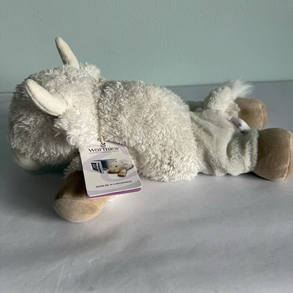 Warmies White Buffalo Plush Heatable Lavender Scented Stuffed Animal NWT