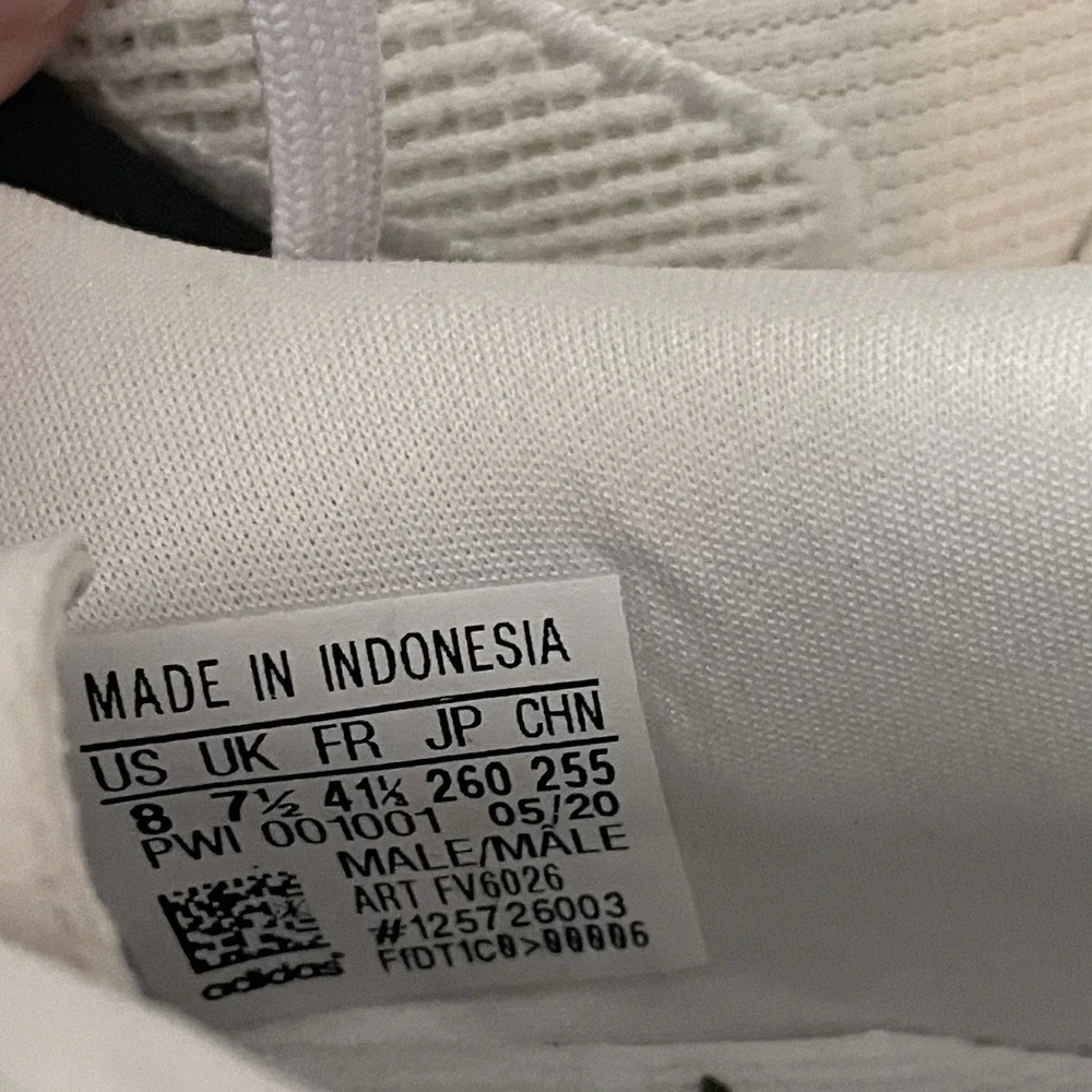 adidas white black