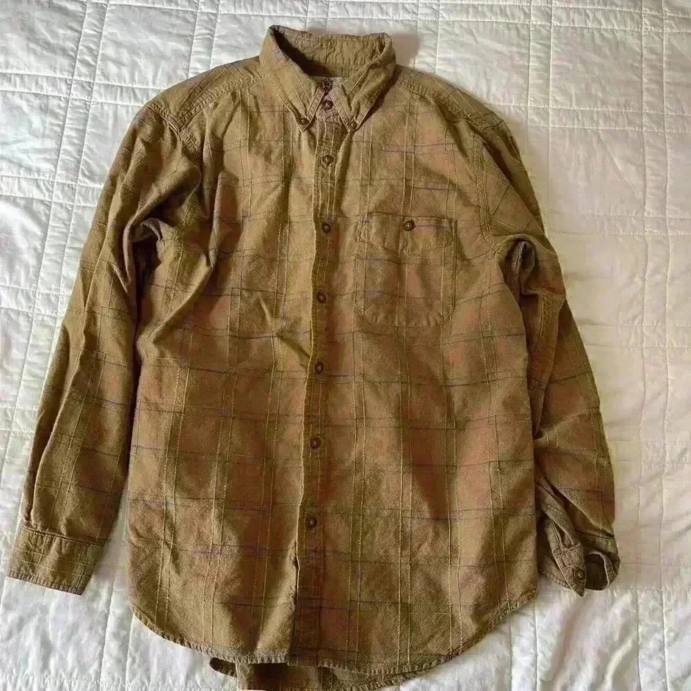 Vintage 90s the territory ahead men’s large button down‎ long sleeve neutral