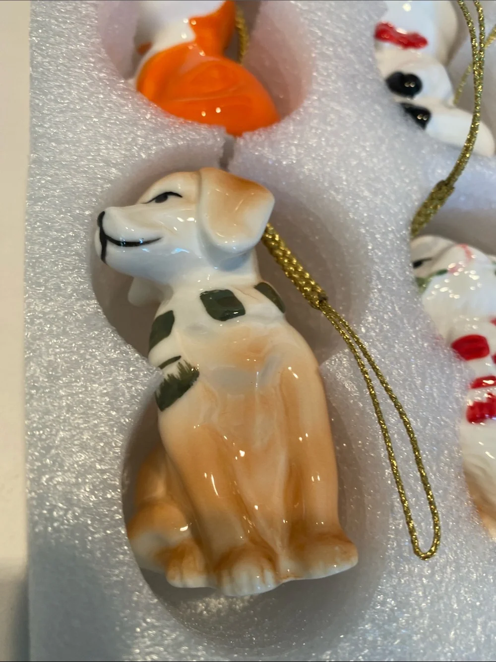 NIB Hand-Painted Ceramic Animal Ornaments for your tree