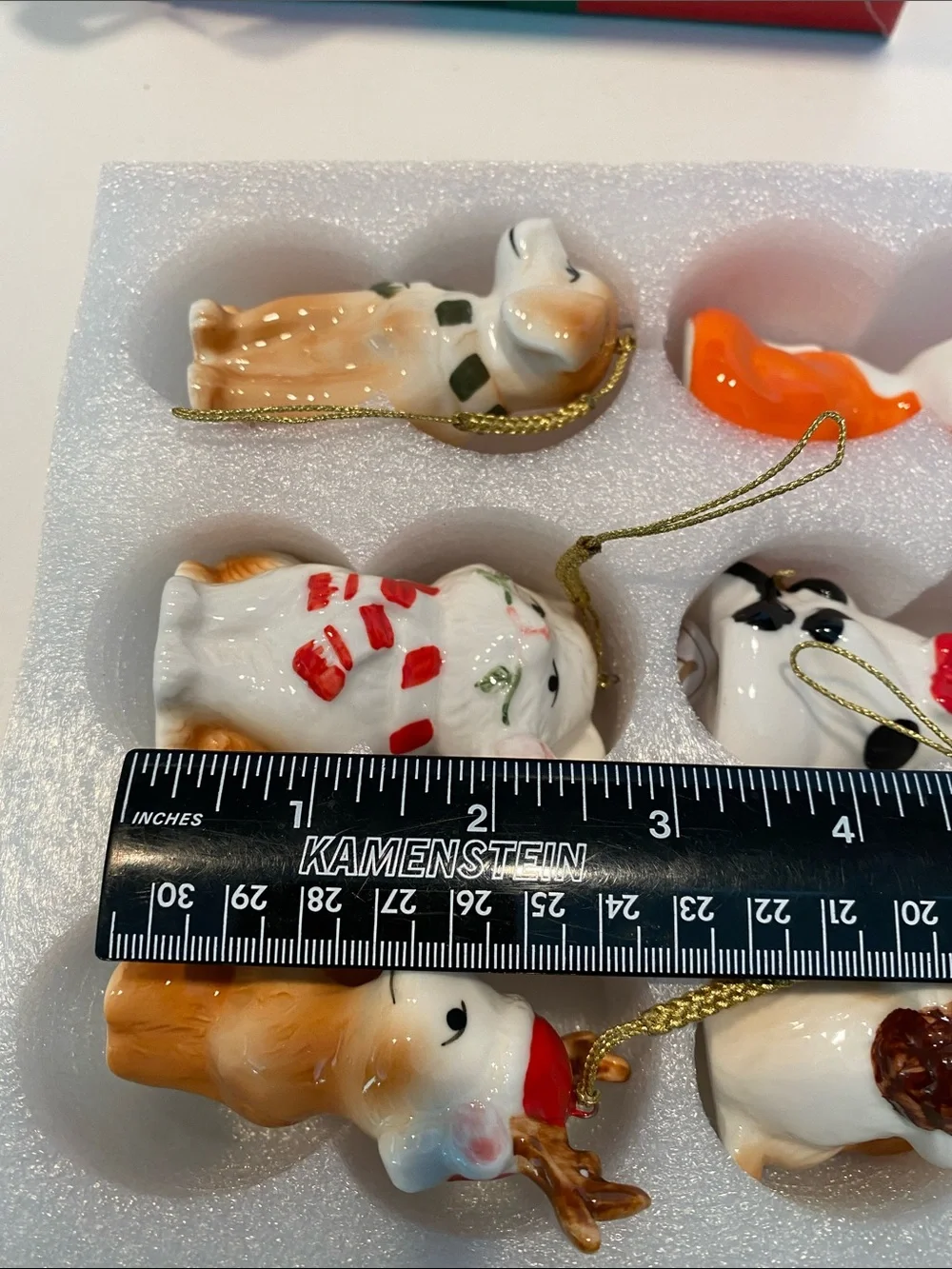 NIB Hand-Painted Ceramic Animal Ornaments for your tree