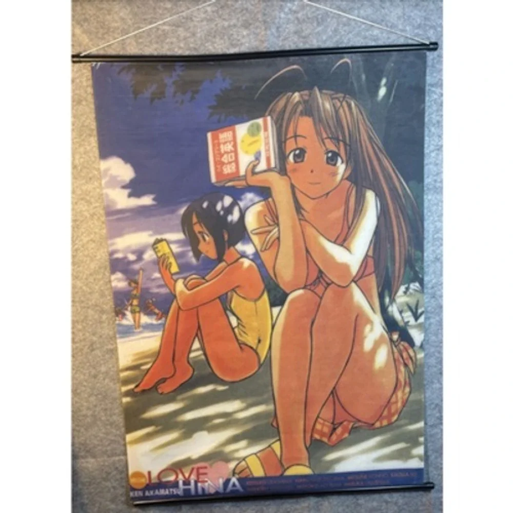 Vintage Love Hina Ken Akamatsu Anime Fabric Wall Scroll 29 3/4