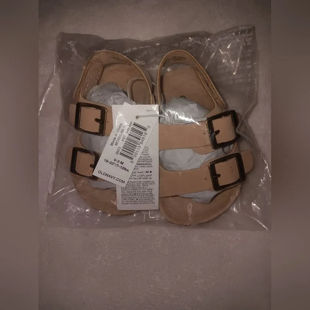 Old Navy Faux-Leather Buckled Strap Sandals for Baby NWT