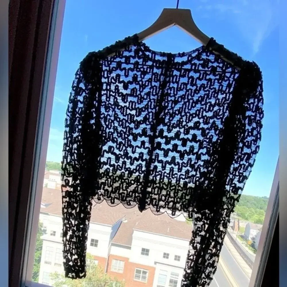 Handmade black sheer