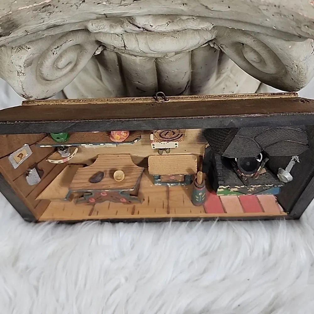 Swiss Rustic Miniature Kitchen Diorama