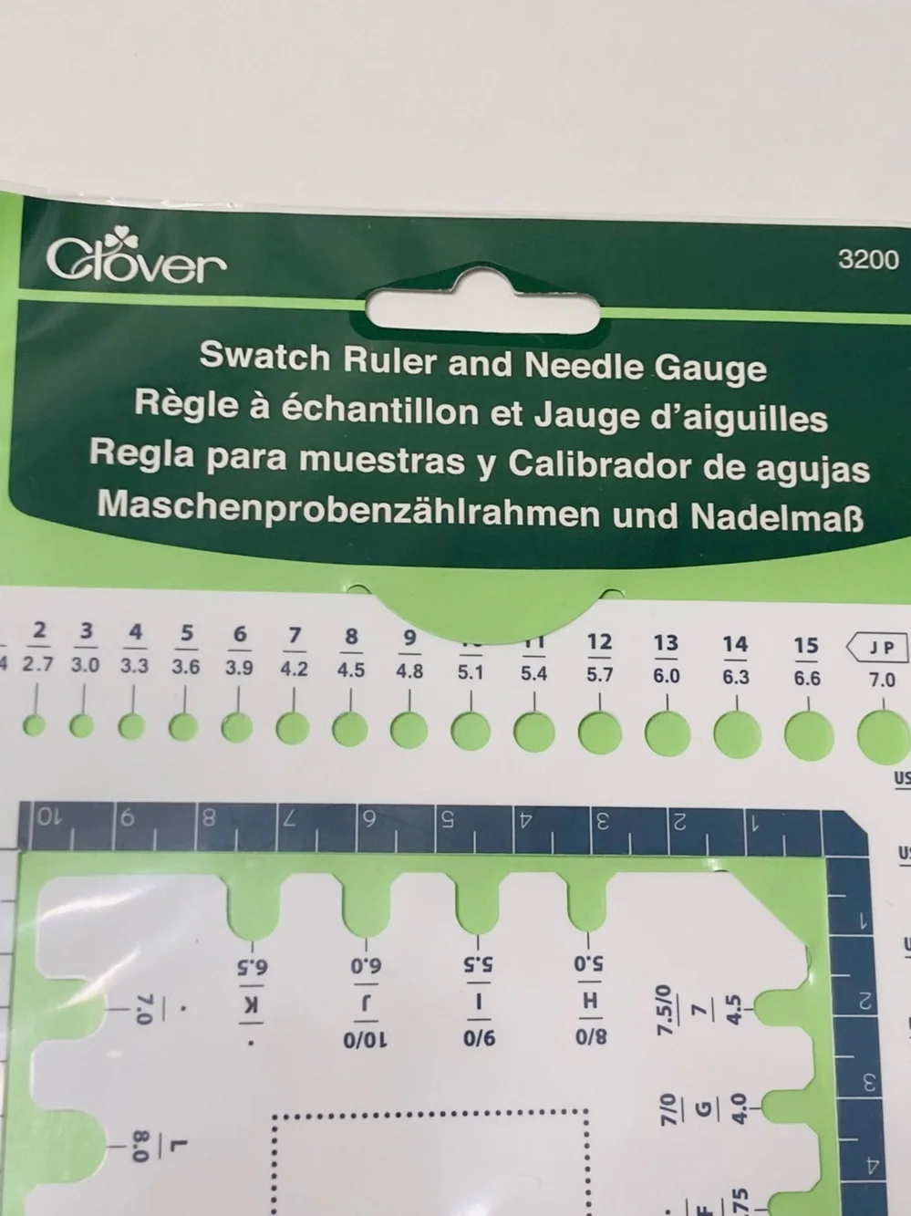 NEW Clover Swatch Ruler & Needle Gauge and 2 Stitch Holders