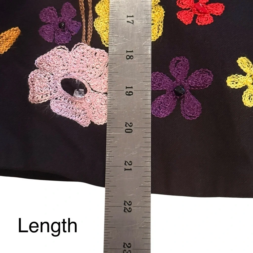 ANAGE Embroidered Floral Cotton Jacket Shirt | Size M