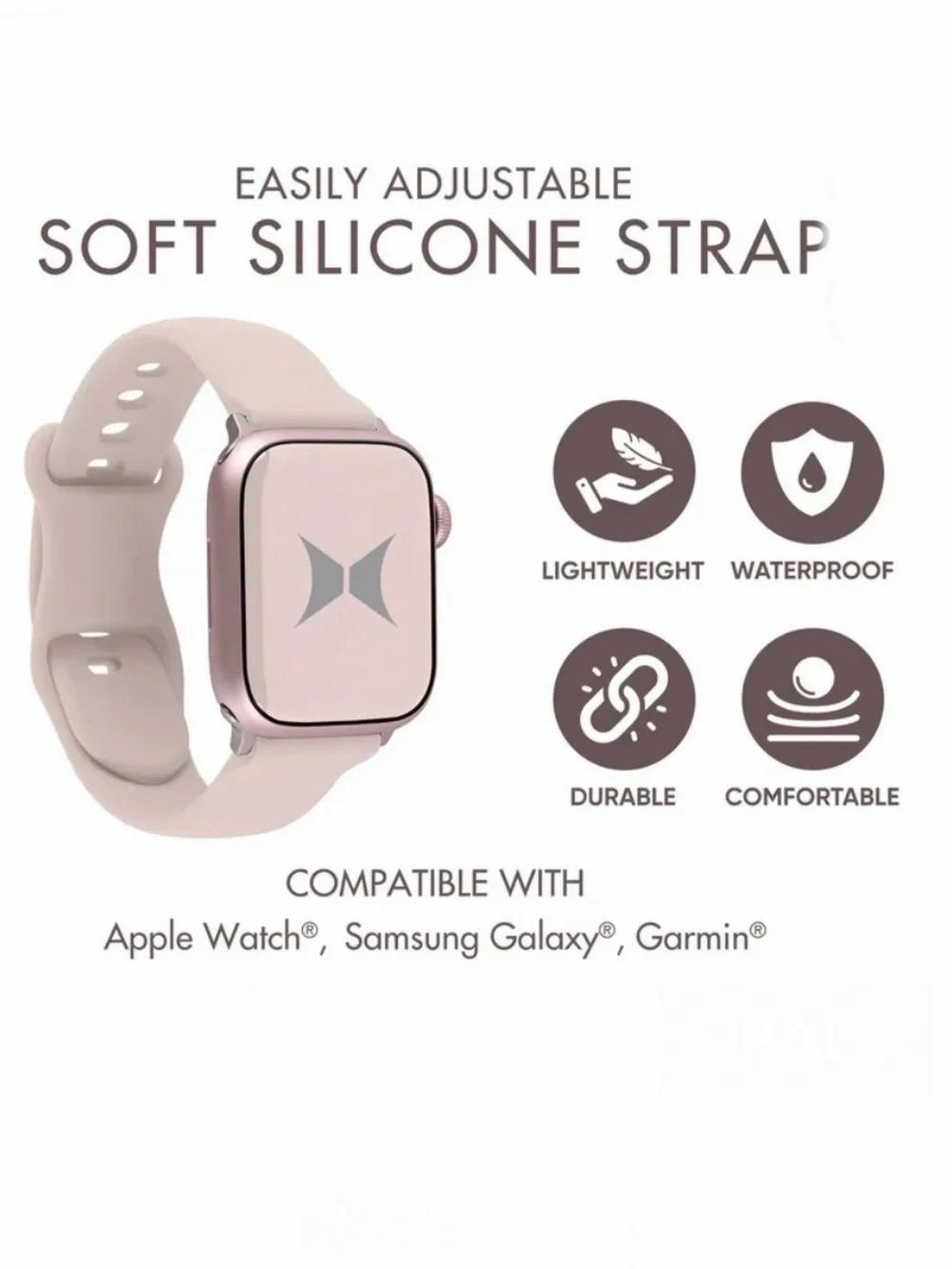 6-Pack Silicone Watch Bands for Smartwatches - Multi-Color