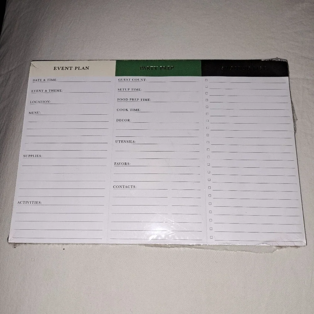 Kate Spade New‎ York xTarget Event Planning Notepad Party Prep List 80 Sheets