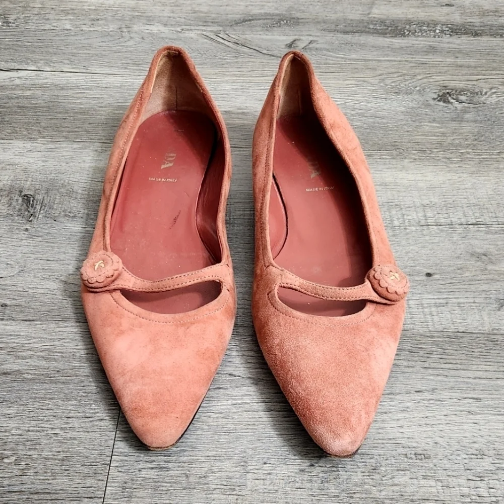 Vintage Prada Suede‎ PointyToe Flats