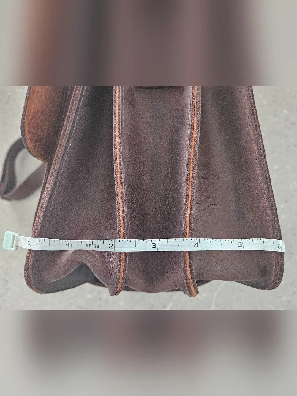 NEW Men's Brown Genuine Leather Messenger Bag Work Briefcase Distressed Style