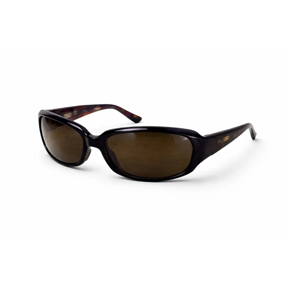 Maui Jim MJ-234-03‎ Yellowfin Polarized Sunglasses Dark Navy Unisex Wrap Sport
