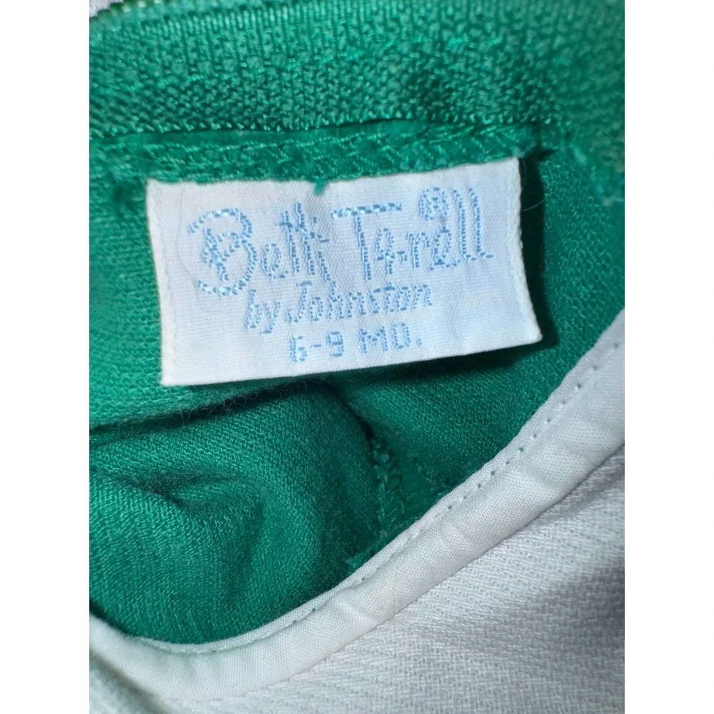 Betti Terell by Johnston vintage green corduroy circus elephant‎ dress 6-9 mths