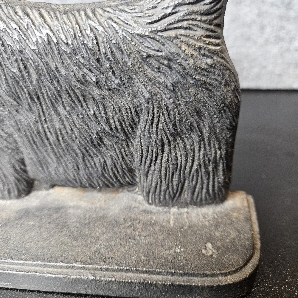 Vintage Cast Iron Scotty Dog‎ Door Stop Bookend Figurine