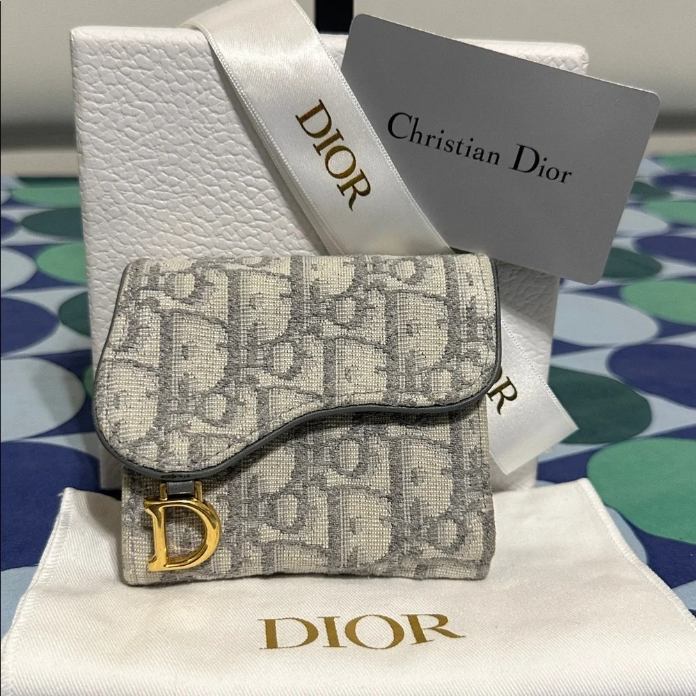 Dior Saddle Compact Tri-Fold Wallet