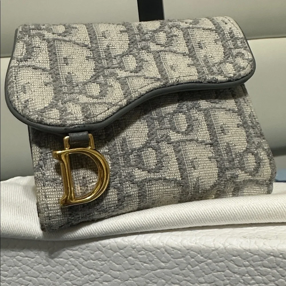 Dior Saddle Compact Tri-Fold Wallet