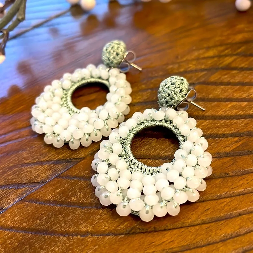 N/A earrings bead crystal