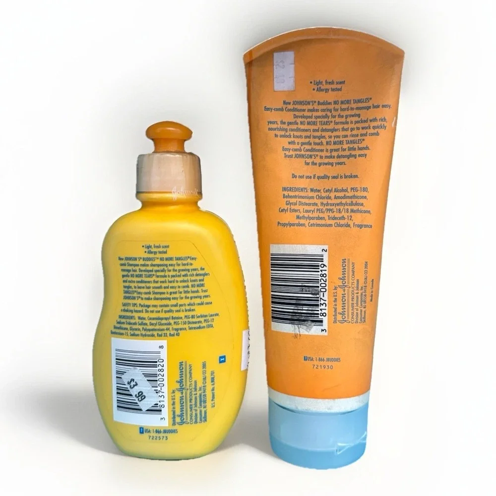 Johnson's Buddies No More Tangles Easy-comb SHAMPOO and CONDITIONER‎ Vintage