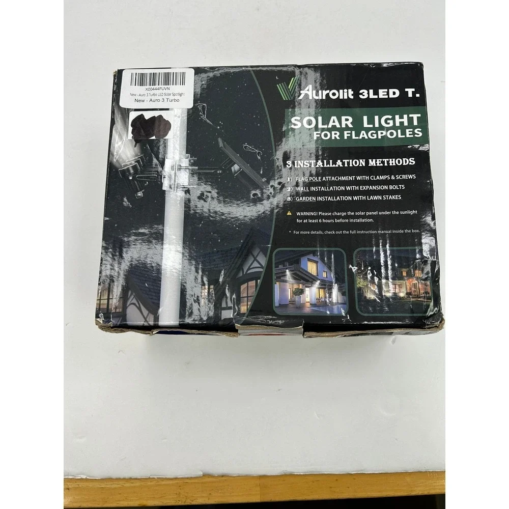 Aurolit Solar Light for Flagpoles‎  OS Black New