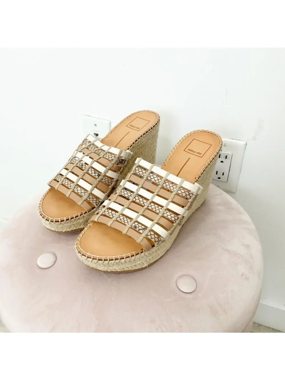 Dolce Vita Strappy Animal Print Espadrille Wedge Heels Size 10