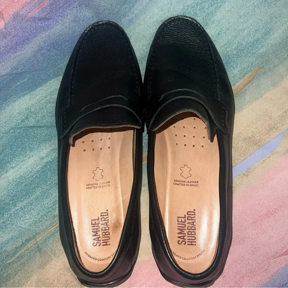 Samuel Hubbard Free Spirit Black Leather Slip-On Loafer Shoes men’s size 12