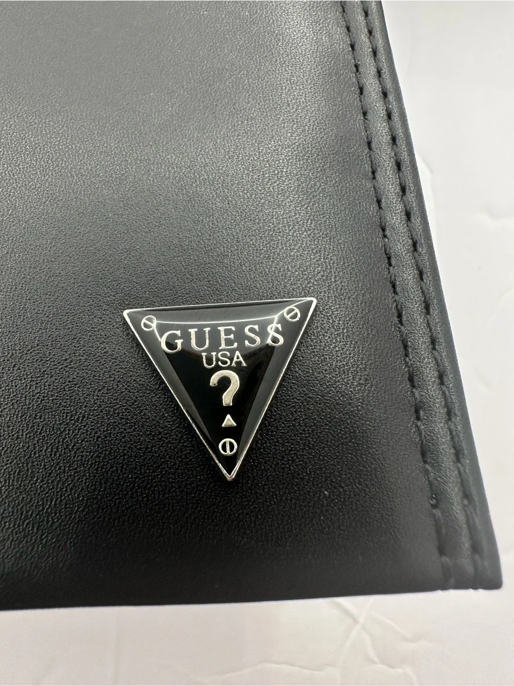 Guess black leather