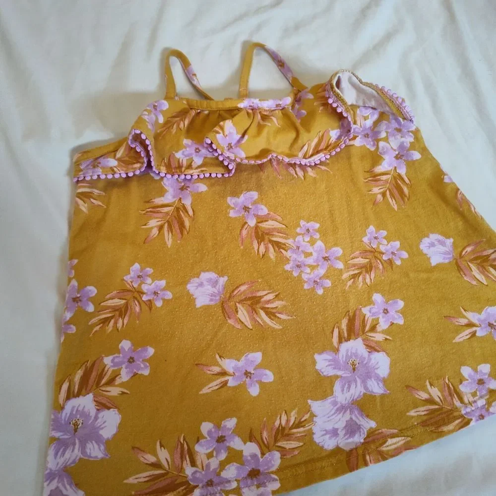 OshKosh B'gosh Flower Strap Top‎ Girl's Size 10/10A