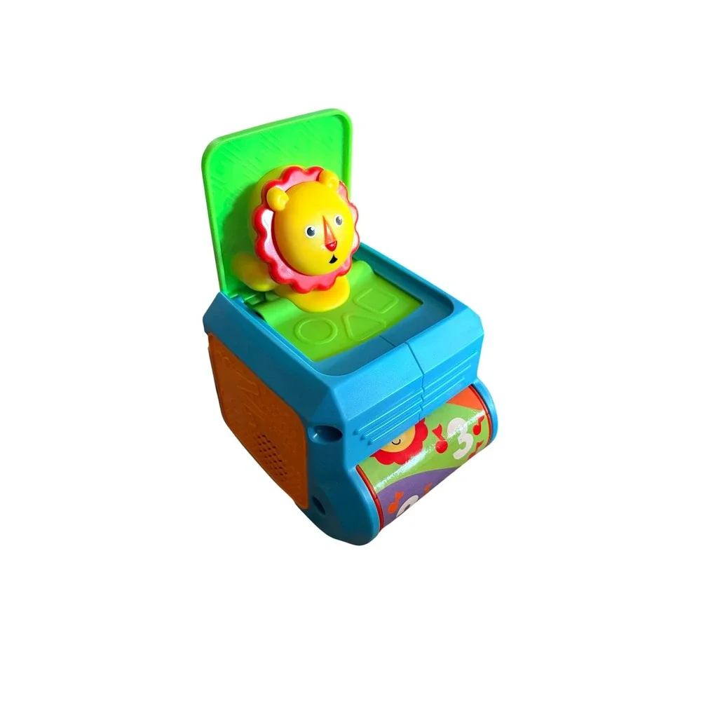 Fisher-Price Spin 'n Surprise Lion Musical Jack-in-the-Box Baby Toddler Toy