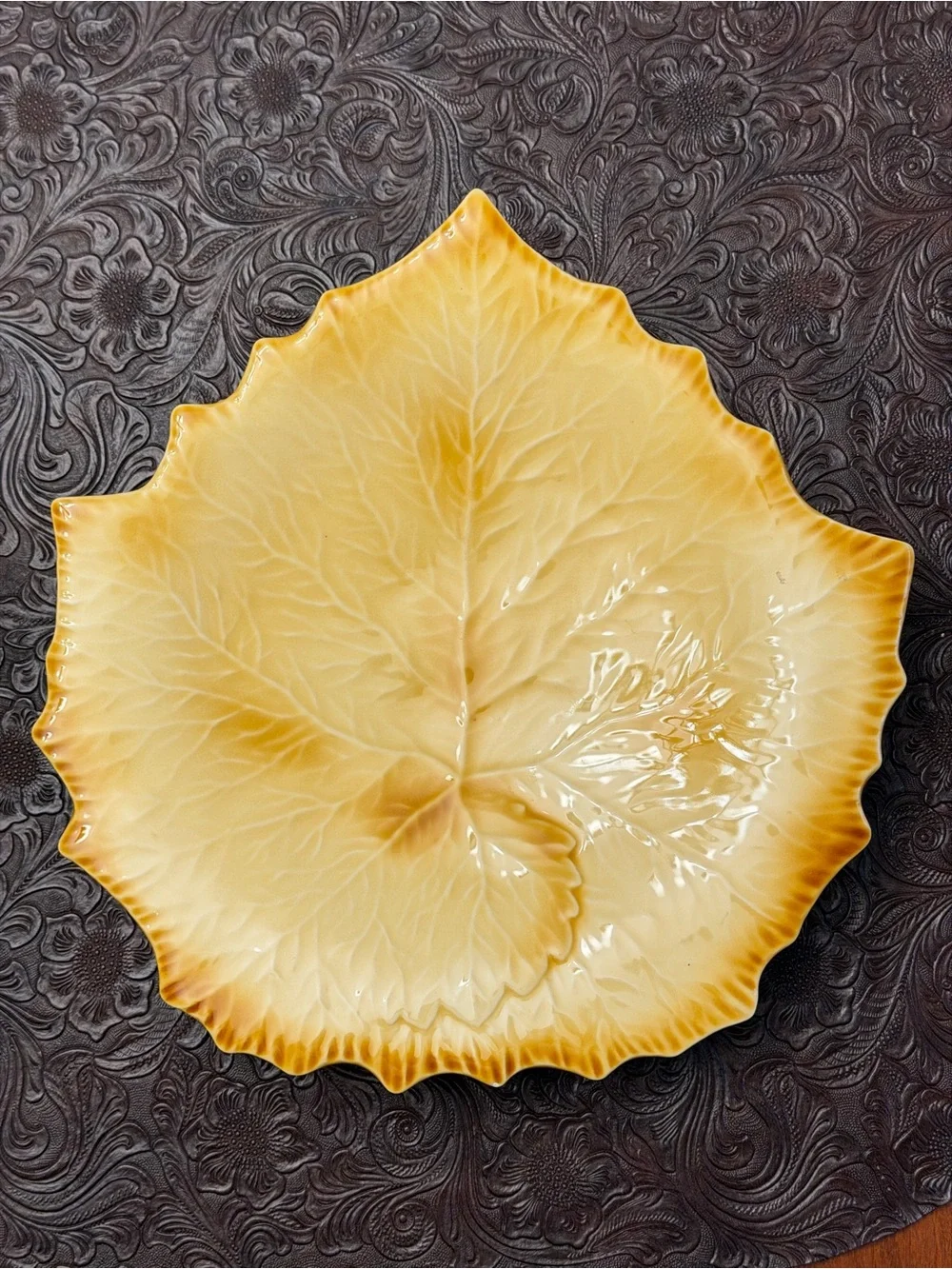 Williams Sonoma Yellow Glazed Ceramic Plate